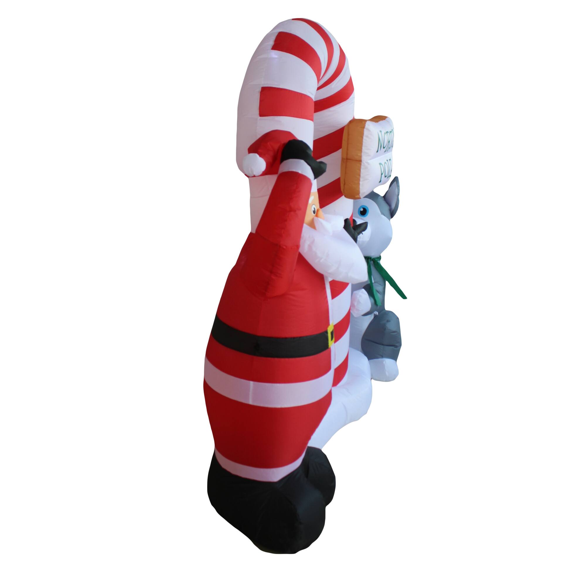 7.5ft. Inflatable Animated Puppy and Snowman